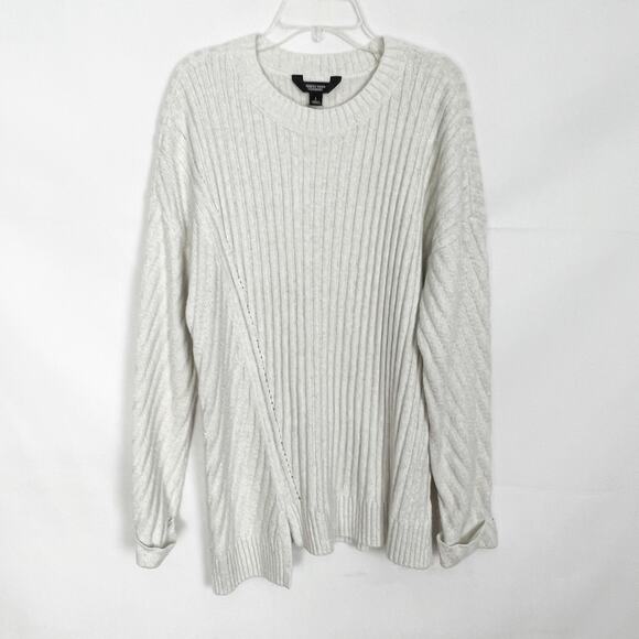 Simply Vera Vera Wang Metallic Gray Pullover Sweater Size Large - Picture 1 of 11